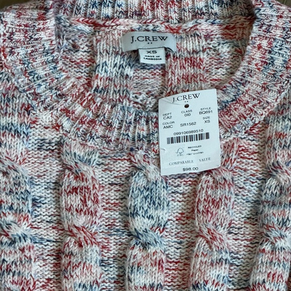 106 NWT J. Crew Women's Mulit Color Knit Sweater - Picture 2 of 7